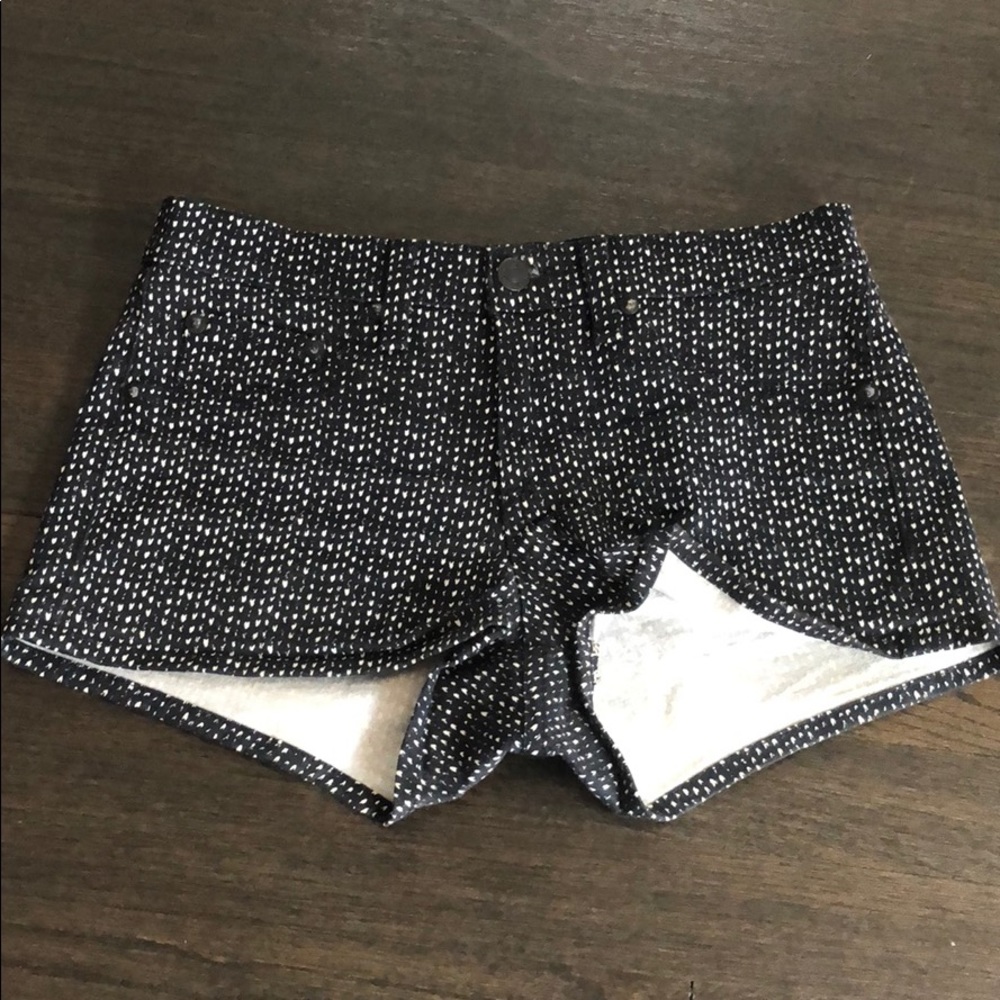 Rag & bone printed shorts in black white Size 25